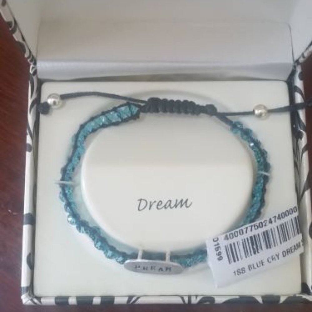 SS and Crystal Blue Cry Dream Bracelet
